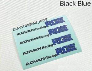 JAPAN MATERIAL SMALL YOKOHAMA ADVAN RACING RG3 REPLACEMENT BLACK BLUE - Picture 1 of 5
