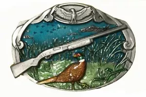 Pheasant & Gun Belt Buckle with Presentation Box - Picture 1 of 2