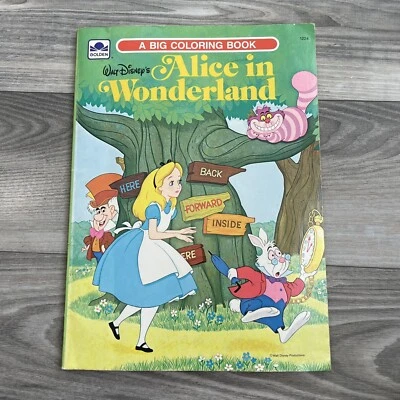 Libro para colorear vintage de Alicia en el país de las maravillas 1976 de Disney - 51 páginas dejadas para colorear Foto 1 de 4