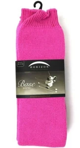 Horizon Base tube socks pink twin pack ski snow winter size UK 4-11 EUR 37-46 A - Picture 1 of 4