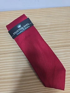 Corbata de cuello para hombre Countess Mara roja tejida lisa texturizada 100 % seda  - Imagen 1 de 7