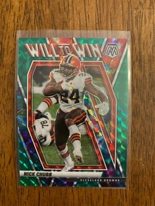 Nick Chubb 2021 Mosaic Will To Win Green Prizm #WW-10 Cleveland Browns - Bild 1 von 2
