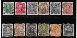 US Stamp #300-311....1902-3 Regular Issues....Used.....VF/XF.....Nice Set3 - Picture 1 of 2
