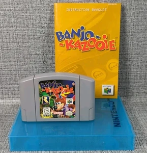 Banjo-Kazooie (Nintendo 64, 1998) Manual OEM Protective Case Tested Working - Picture 1 of 10