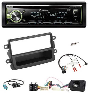 Pioneer DAB USB MP3 Lenkrad CD Autoradio für Dacia 2012-2021 dunkelgrau - Bild 1 von 4