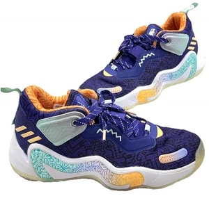 Adidas D.O.N Issue #3 Jazz Purple Yellow Donovan Mitchell DON Sneaker Size 5.5 - Picture 1 of 14