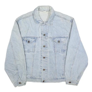 Mens Light Blue Denim Cotton Button Jacket XL Casual Vintage Style - Picture 1 of 6