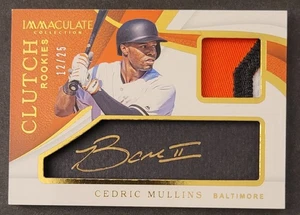 Cedric Mullins 2019 Panini Immaculate Clutch Rookies /25 Auto RC - Picture 1 of 2