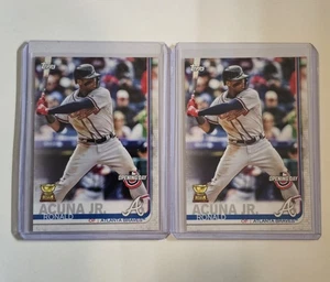 2 TARJETA COPA NOVATO RONALD ACUNA 2019 TOPPS DÍA DE APERTURA #51 BATEO/2º AÑO  - Imagen 1 de 2