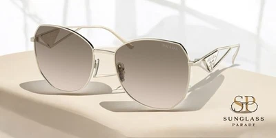 PRADA PR 57YS ZVN3D0 Pale Gold Lt Brown Grad Light Grey 57 mm Women's Sunglasses - Image 1 of 2