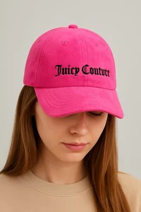 JUICY COUTURE ROSA GORRA SOMBRERO TERCIOPELO MUJER’S Talla Única - Imagen 1 de 10