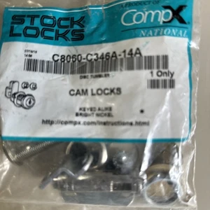 Compx National C8060-C346a-14A Serrure à clé pour gobelet à disque, nickel brillant - Photo 1/3