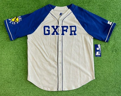 Camiseta masculina nova com etiquetas GXFR Starter X Griselda Records moda rebeldes tamanho XL cinza Gunn - Imagem 1 de 4