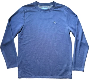 Tommy Bahama Langarmshirt Herren M Twill Struktur Crew Logo weicher Pullover - Bild 1 von 9