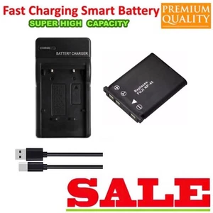 Battery +Led M Charger For Olympus Li-40B Li-42B LI-40C LI-41C LI-41CAA LI-41CBA - Picture 1 of 6