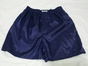 Blue Boxer Synthetic Thai silk L botton fly sleepware gold Light Smooth - Bild 1 von 12
