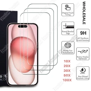 Tempered Glass Screen Protector For iPhone 15 14 Plus 13 12 11 Pro Max WHOLESALE - Picture 1 of 41