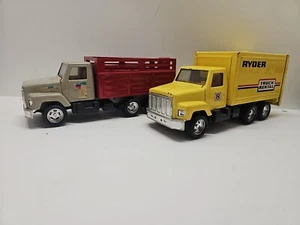 Ertl Cattle Livestock Hauler Truck Vintage 3605 Pressed Steel 2pc (R1) - Picture 1 of 15
