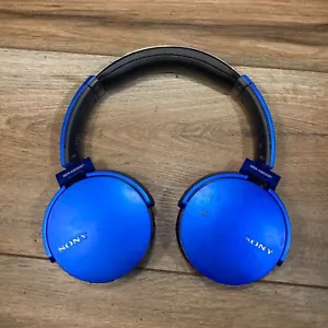 Sony Wireless Noise Cancelling Headphones Extra Bass MDR-XB650BT Bluetooth Blue - Picture 1 of 9