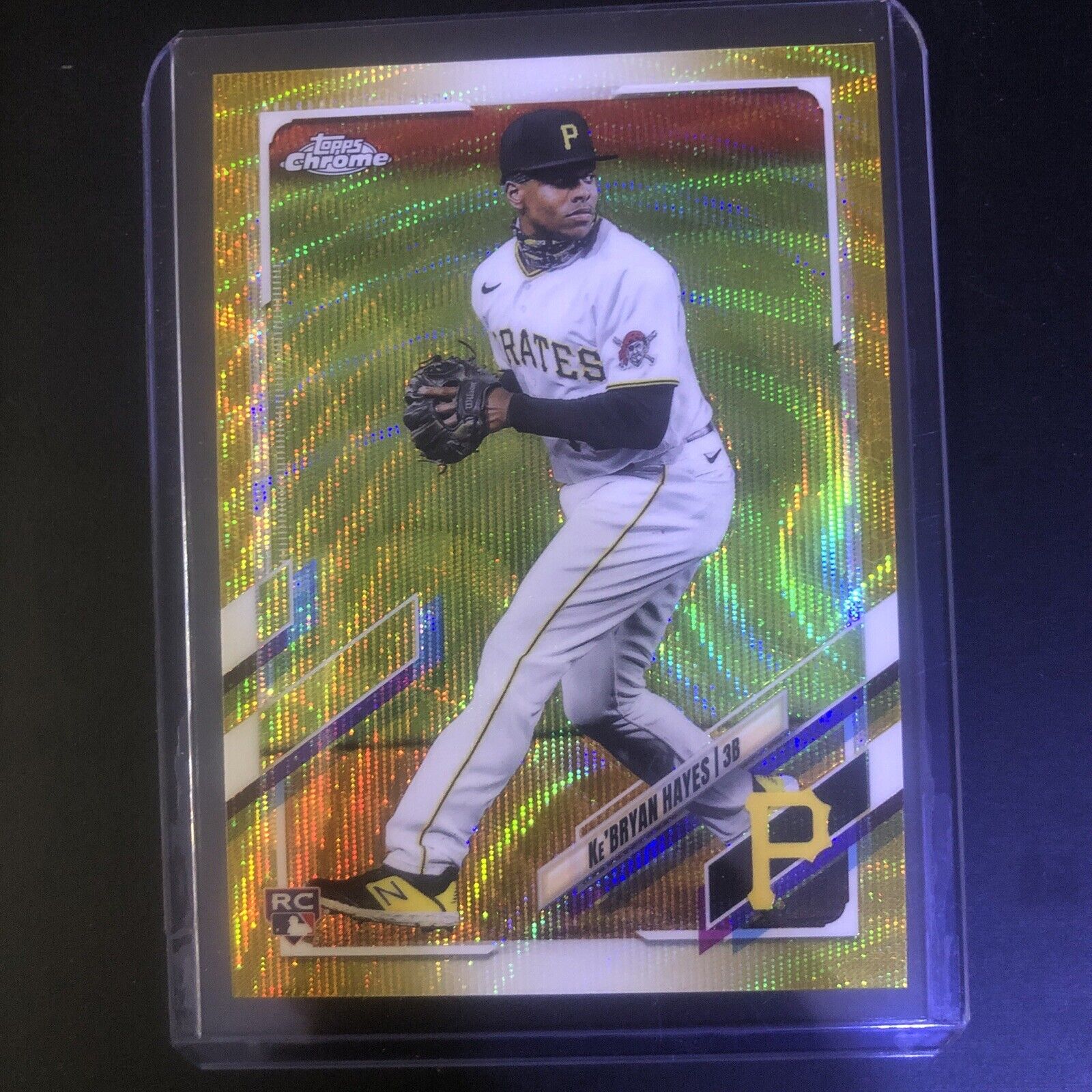 2021 Topps Chrome Ke’Bryan Hayes Gold Wave  /50 Pittsburgh Pirates RC