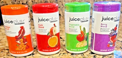 Juice Plus+ 4-Pack: OMEGA, FRUIT, VEGETABLE & BERRY (4 Bottles/480 Caps) 10/26! - Image 1 of 4