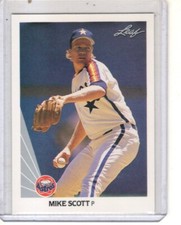 1990 Leaf - #4 Mike Scott Houston Astros baseball card 