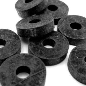 #6 Rubber Washer - 1/8" ID 3/8" OD 3/32" Thick - Ozone UV Weather Resistant EPDM - Picture 1 of 11