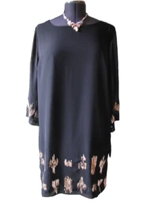 Dana Buchman Size 0X Plus Women Black With Gold Sequin Cocktail Dress New - Picture 1 of 12