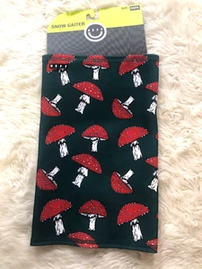 NEFF Adult Neck Gaiter Face Covering Snow Ski Winter Mushroom Print - Picture 1 of 2
