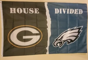 Green Bay Packers Philadelphia Eagles Casa Dividida 3 x 5 Bandera # 188 - Imagen 1 de 2