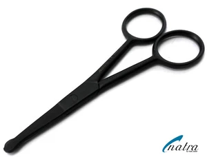 Nose Ear Mustache Hair Remover Scissors straight Rounded tip 3,5'' - Picture 1 of 8