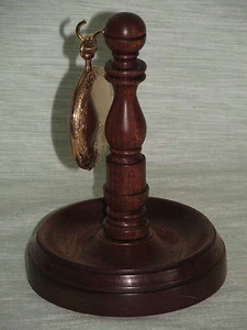 SOPORTE RELOJ BOLSILLO MADERA CAOBA MADERA DURA PERCHA EXHIBICIÓN SOPORTE MADERA ÚNICO - Imagen 1 de 4