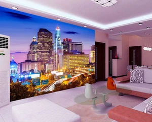 Hartford City Night View Tow Full Wall Mural Photo Wallpaper Print Home 3D Decal - Picture 1 of 5