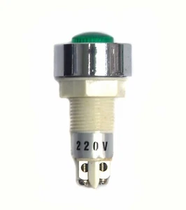 10x Indicate Neon Lamp NPL-12 φ22mm 22mm Color Green AC220V AP Auspicious Taiwan - Picture 1 of 5