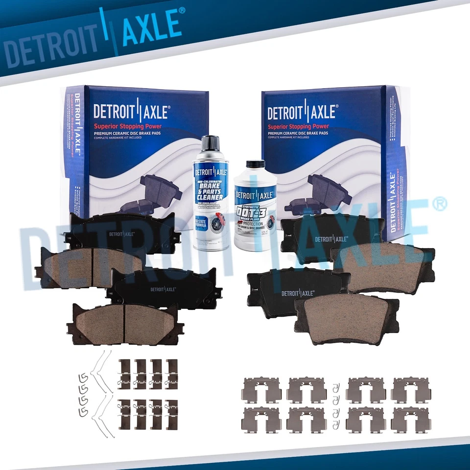 Front & Rear Ceramic Brake Pads for 2007-2017 Toyota Avalon Camry ES300h ES350 - Image 1 of 4