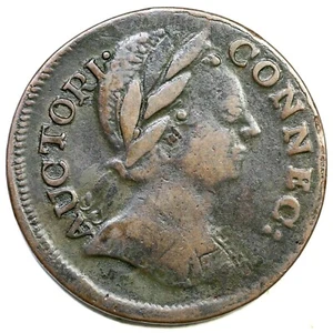 1785 M 6.1-A.1 R-5 Connecticut Colonial Copper Coin - Picture 1 of 2