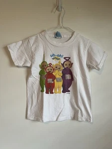 TRUE VTG 1998 Ragdoll TELETUBBIES Child's 7 Double-Sided Graphic T-Shirt Top - Picture 1 of 4
