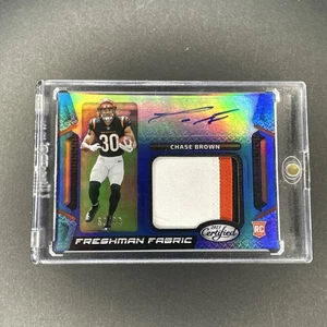 Chase Brown 2023 Panini Certified Freshman Fabric Blue RPA #FFMS-9 #59/99 - Picture 1 of 3