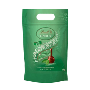 Sfere latte alla menta Lindt Lindor, sacchetti 1000 g, confezione da 1 - Foto 1 di 1