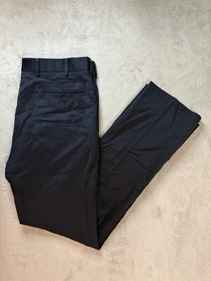 Pantalones de vestir Brooks Brothers rojo polar para hombre de lana azul marino talla 36x32 Foto 1 de 4