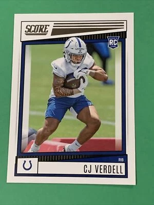 2022 Panini Score CJ Verdell Rookie #392 Indianapolis Colts RC (X) - Image 1 of 2