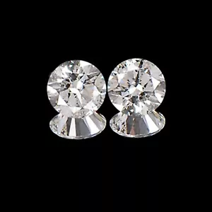 Juego de 0,12 quilates de corte redondo de clase alta 100 % diamante blanco natural con certificado gratuito - Imagen 1 de 1