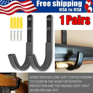 2PCS Steel Gun Rack Storage Rifles Shotgun Hooks Wall Mount Hangers Archery Bow - Picture 1 of 12