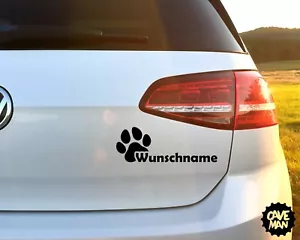 PEGATINA COCHE ""PERRO"" PATA CON DESEO  - Imagen 1 de 1