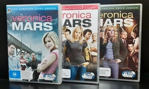 Veronica Mars ~ Complete Seasons 1, 2 & 3 DVD's Kristen Bell 18xDiscs~ REG 4~VGC - Picture 1 of 8