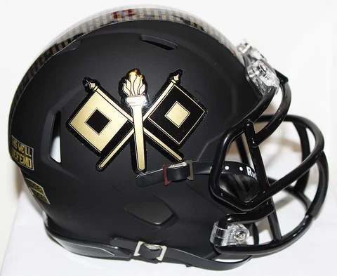 2015 Army Black Knights Signal Corps Custom Riddell Mini Helmet vs Navy Cover