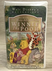 Walt Disney's Masterpiece The Many Adventures Of Winnie The Pooh Movie VHS New - Foto 1 di 3