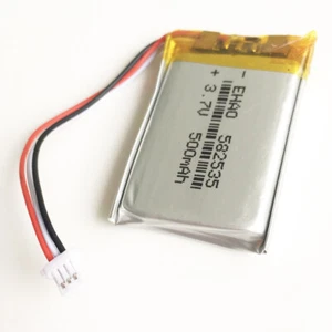 3.7V 500mAh Lipo batería recargable JST 1.0mm 3pin plug para cámara GPS 582535 - Imagen 1 de 6