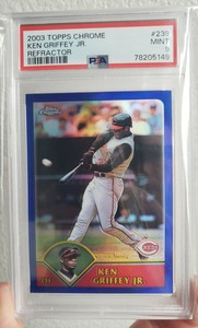 2003 Topps Chrome #239 Ken Griffey Jr. Refractor 013/699 PSA 9