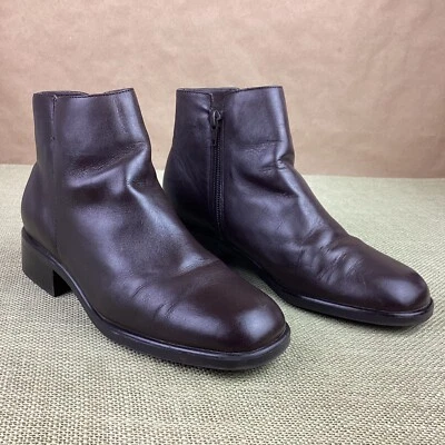 Hilliard & Hanson Mujer’s Botines Cuero Marrón Cremallera Botines Zapatos Talla 6.5 M Foto 1 de 4